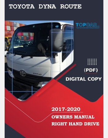 toyota dyna route 2017 2018 2019 2020 owners manual in english